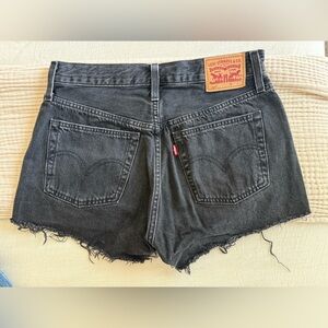 Levi's Charcoal Denim Cutoff Shorts